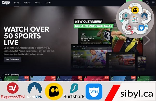 Best VPNs For Streaming Kayo Sports In Canada 